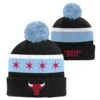 Chicago Bulls Chicago Flag Knit Pom Hat - Youth -Hockey Store K2BOBAHF 000 BUL BULLS ST