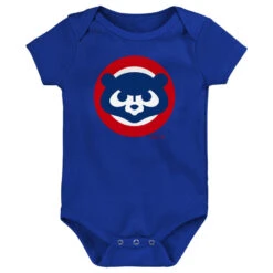 Chicago Cubs 1979 - 1993 Logo Royal Creeper Onesie