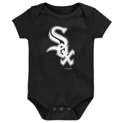 Chicago White Sox Current Logo Black Onesie