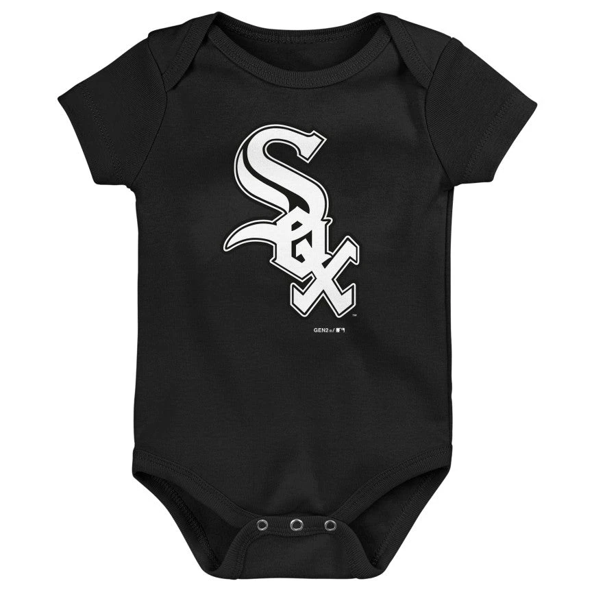 Chicago White Sox Current Logo Black Onesie 3 Chicago White Sox Current Logo Black Onesie