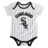 Chicago White Sox Pinstripe Current Logo "Chicago" Creeper Onesie 2 Chicago White Sox Pinstripe Current Logo "Chicago" Creeper Onesie -Hockey Store K3I1SB5F 000 WSX WHITESOX A2