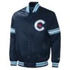 Chicago Cubs City Connect Wrigleyville Starter Jacket 2 Chicago Cubs City Connect Wrigleyville Starter Jacket -Hockey Store LS35Q091CGC g f