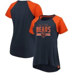 Fanatics Chicago Bears Women's Navy And Orange Athena Tee