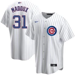Nike Greg Maddux Chicago Cubs Home Pinstripe Men's Replica Jersey