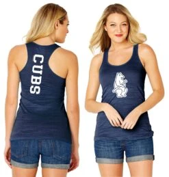 Chicago Cubs Navy Vintage 1914 Logo Tank-Top
