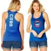 Chicago Cubs Woman's Royal Retro 80's Logo Tank-Top -Hockey Store MLB CC22 954Coop 860 Royal