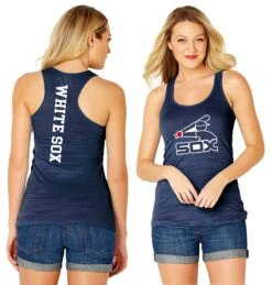 Chicago White Sox Woman's Batterman Logo Navy Tank-Top