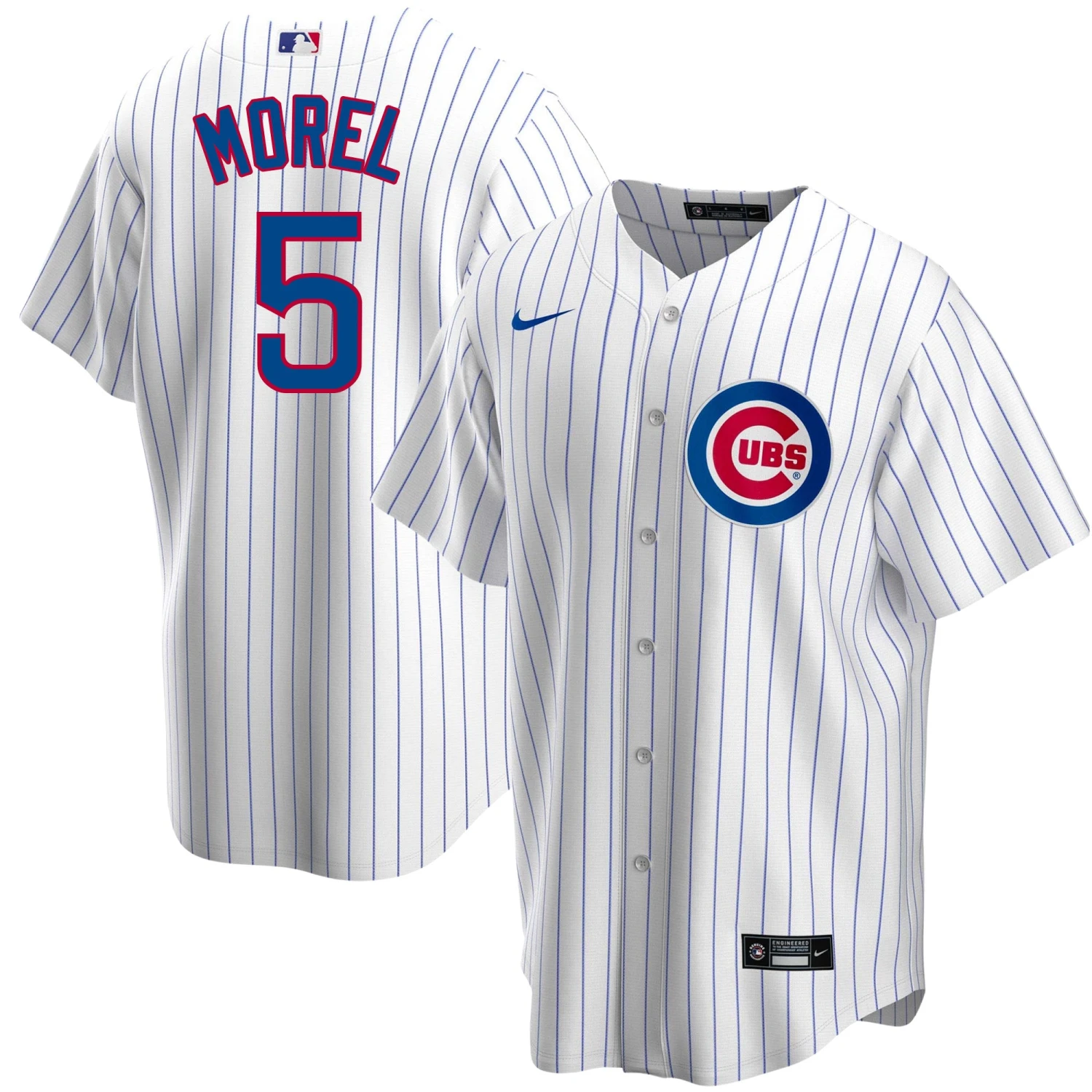 Christopher Morel Chicago Cubs Home Pinstripe Nike Men's Replica Jersey 3 Christopher Morel Chicago Cubs Home Pinstripe Nike Men's Replica Jersey