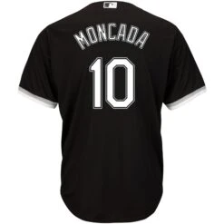 Nike Yoan Moncada Chicago White Sox Black Alternate Replica Men's Jersey -Hockey Store Moncada 10 Alternate back