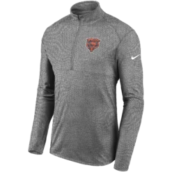 Chicago Bears Grey Nike 1/2 Zip Element Pullover