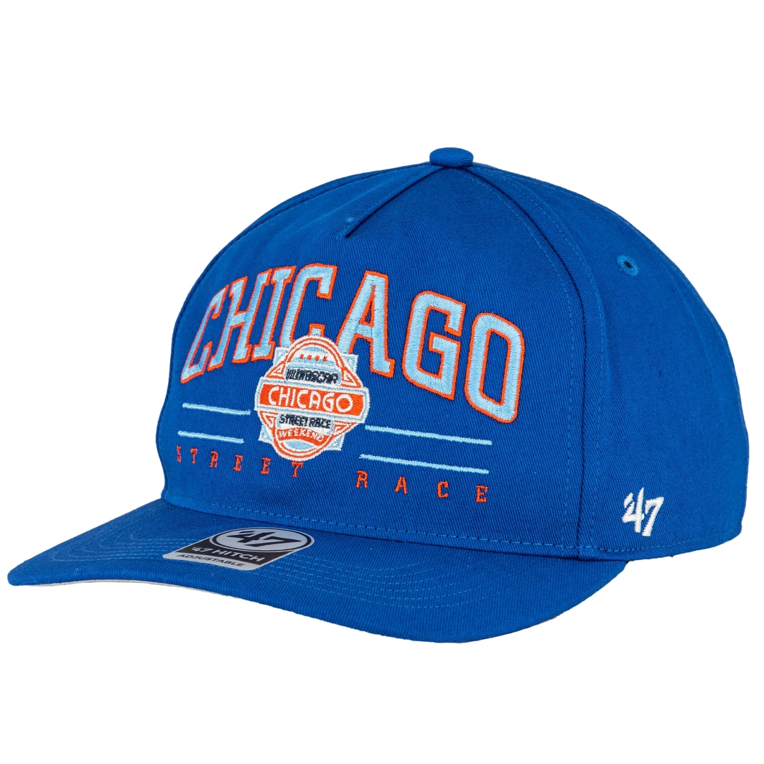 Nascar Chicago Street Race '47 Hitch Royal Adjustable Hat 4 Nascar Chicago Street Race '47 Hitch Royal Adjustable Hat - Image 2