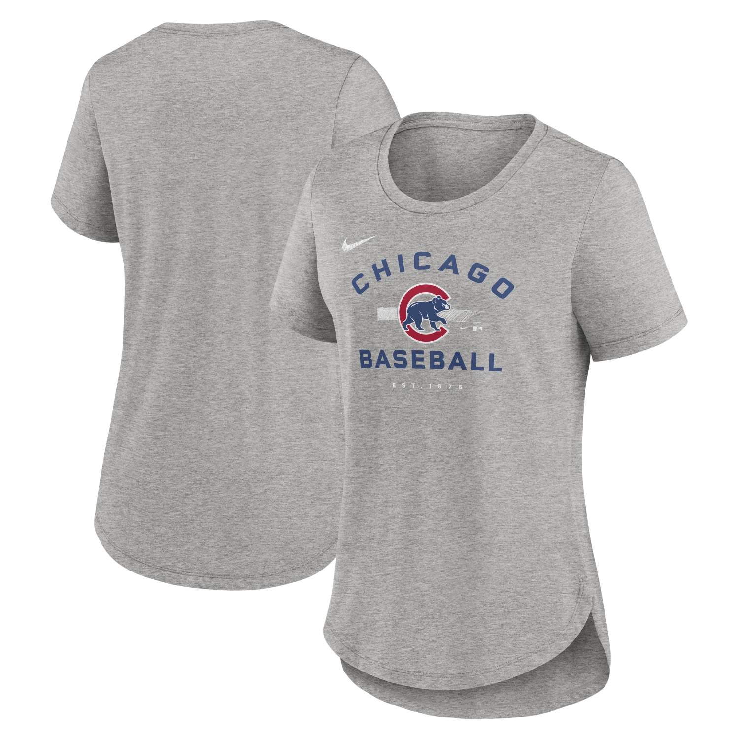Chicago Cubs Nike Woman's Hot Prospect Tri-Blend T-Shirt 3 Chicago Cubs Nike Woman's Hot Prospect Tri-Blend T-Shirt
