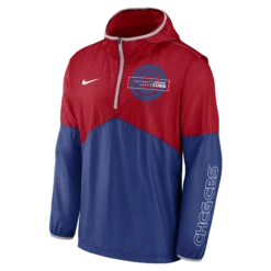 Chicago Cubs Nike Men's Statement Overview Lightweight 1/4 Zip Pullover Jacket