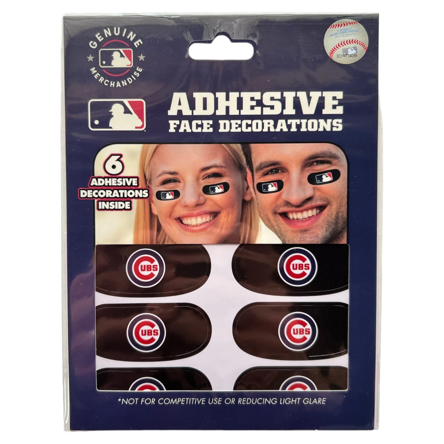 Chicago Cubs Vinyl Eye Black Face Decals 3 Chicago Cubs Vinyl Eye Black Face Decals