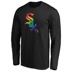 Chicago White Sox Pride Logo Long Sleeve Tee - Black