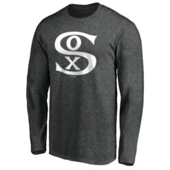 Fanatics Chicago White Sox 1917 Logo Vintage Long Sleeve Tee - Grey
