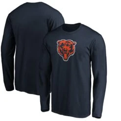 Fanatics Chicago Bears Logo Navy Long Sleeve Tee
