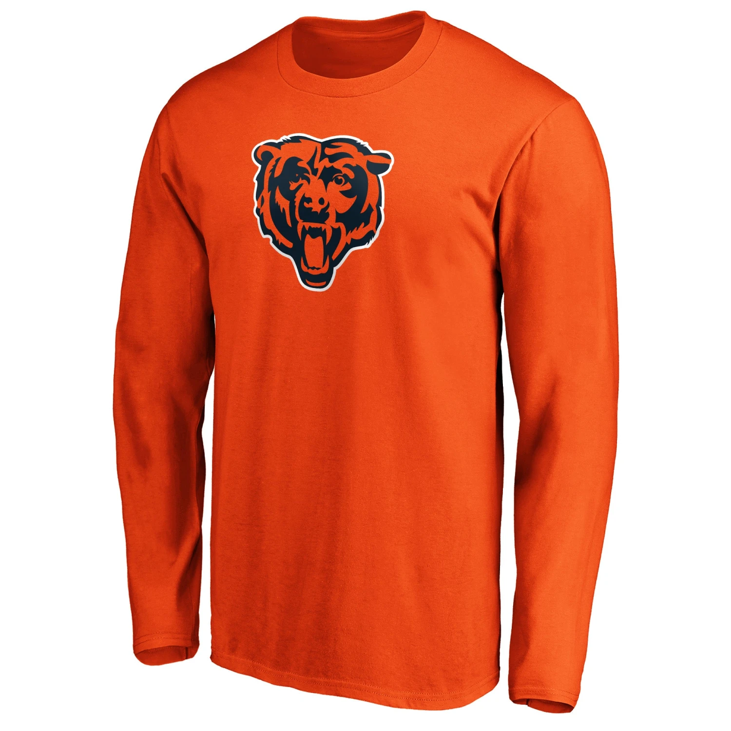 Fanatics Chicago Bears Logo Orange Long Sleeve Tee 4 Fanatics Chicago Bears Logo Orange Long Sleeve Tee - Image 2