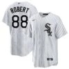 Nike Luis Robert Chicago White Sox Home Men's Replica Jersey -Hockey Store ROBERT Sox Nike Home Pinstripe Jersey Front Back