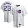 Nike Ryne Sandberg Chicago Cubs Home Pinstripe Men's Replica Jersey -Hockey Store SANDBERG 23 Home front back