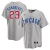 Fanatics Ryne Sandberg Chicago Cubs Road Gray Men's Replica Jersey -Hockey Store SANDBERG Road Jersey front back