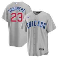 Fanatics Ryne Sandberg Chicago Cubs Road Gray Men's Replica Jersey
