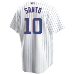 Nike Ron Santo Chicago Cubs Home Pinstripe Men's Replica Jersey -Hockey Store SANTO 10 Home Back