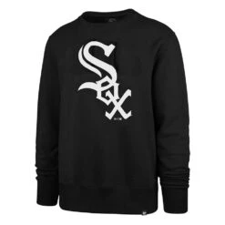 '47 BRAND Chicago White Sox Logo Men's Black Crewneck Sweatshirt