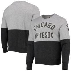 Chicago White Sox '47 Heathered Gray/Heathered Black Two-Toned Men's Pullover Sweatshirt