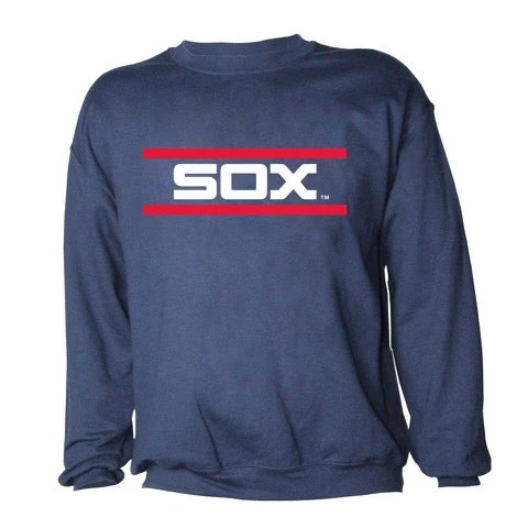 Chicago White Sox 1976 -1986 Logo Navy Crew Neck Sweatshirt 3 Chicago White Sox 1976 -1986 Logo Navy Crew Neck Sweatshirt