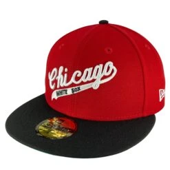 Chicago White Sox Red/Black/Green UV Script New Era 59FIFTY Fitted Hat -Hockey Store SXMHF130 4