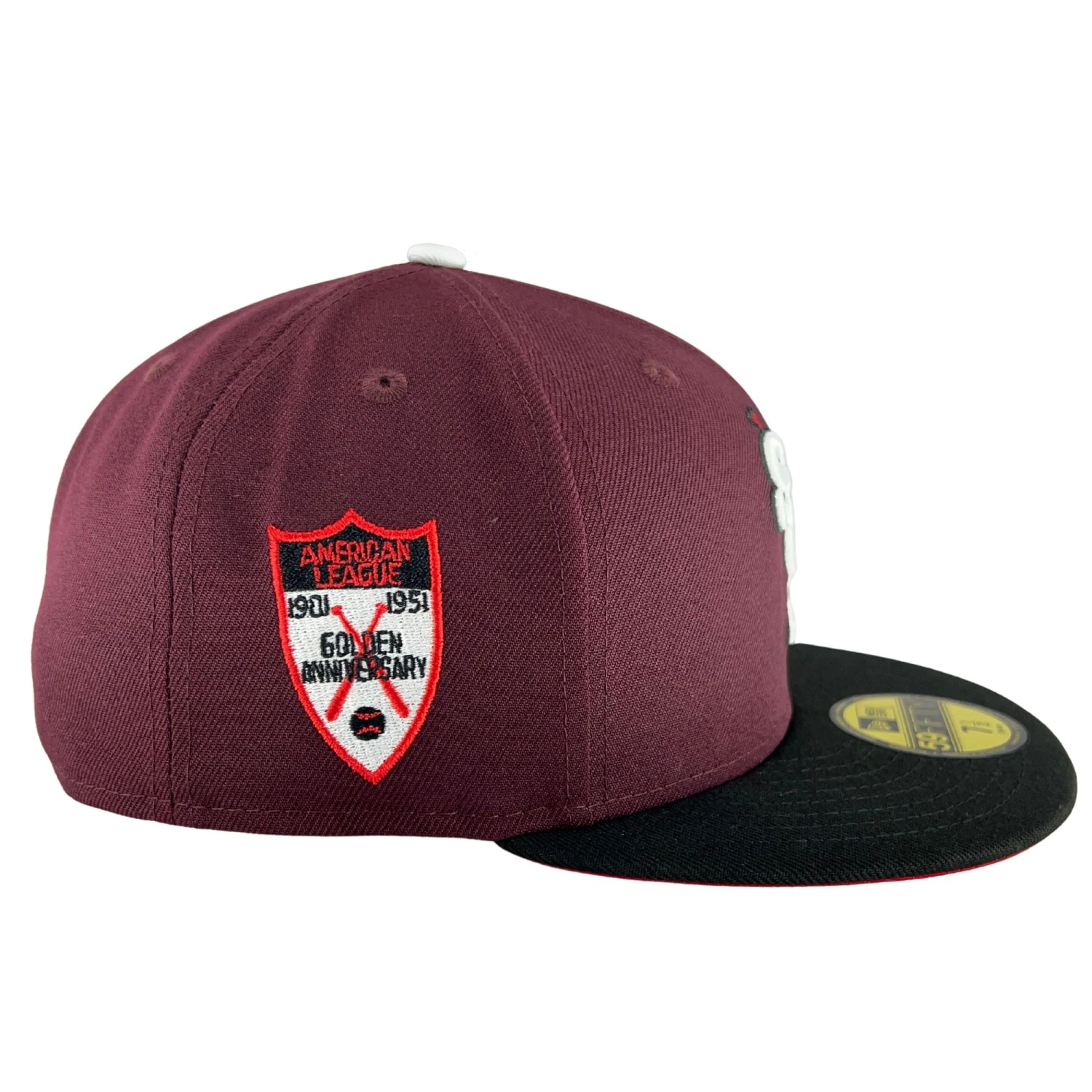 Chicago White Sox Maroon/Black/UV Red New Era 59FIFTY Fitted Hat 6 Chicago White Sox Maroon/Black/UV Red New Era 59FIFTY Fitted Hat - Image 4