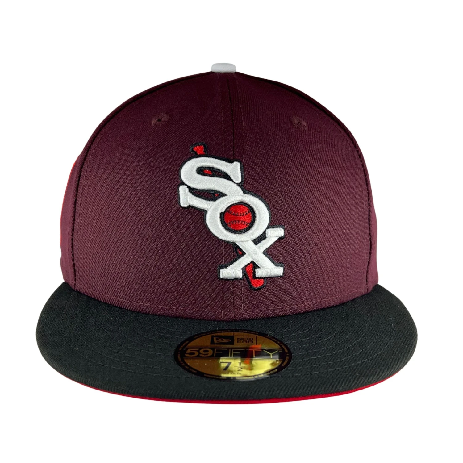 Chicago White Sox Maroon/Black/UV Red New Era 59FIFTY Fitted Hat 4 Chicago White Sox Maroon/Black/UV Red New Era 59FIFTY Fitted Hat - Image 2