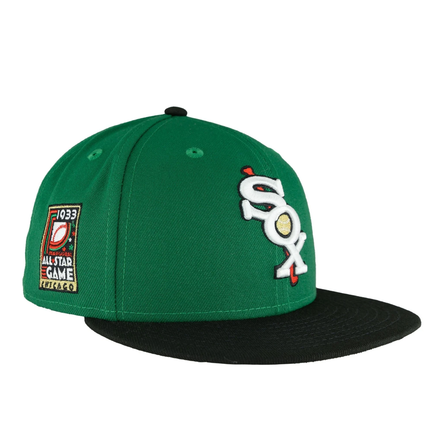 Chicago White Sox Kelly Black New Era 59FIFTY Fitted Hat 4 Chicago White Sox Kelly Black New Era 59FIFTY Fitted Hat - Image 2
