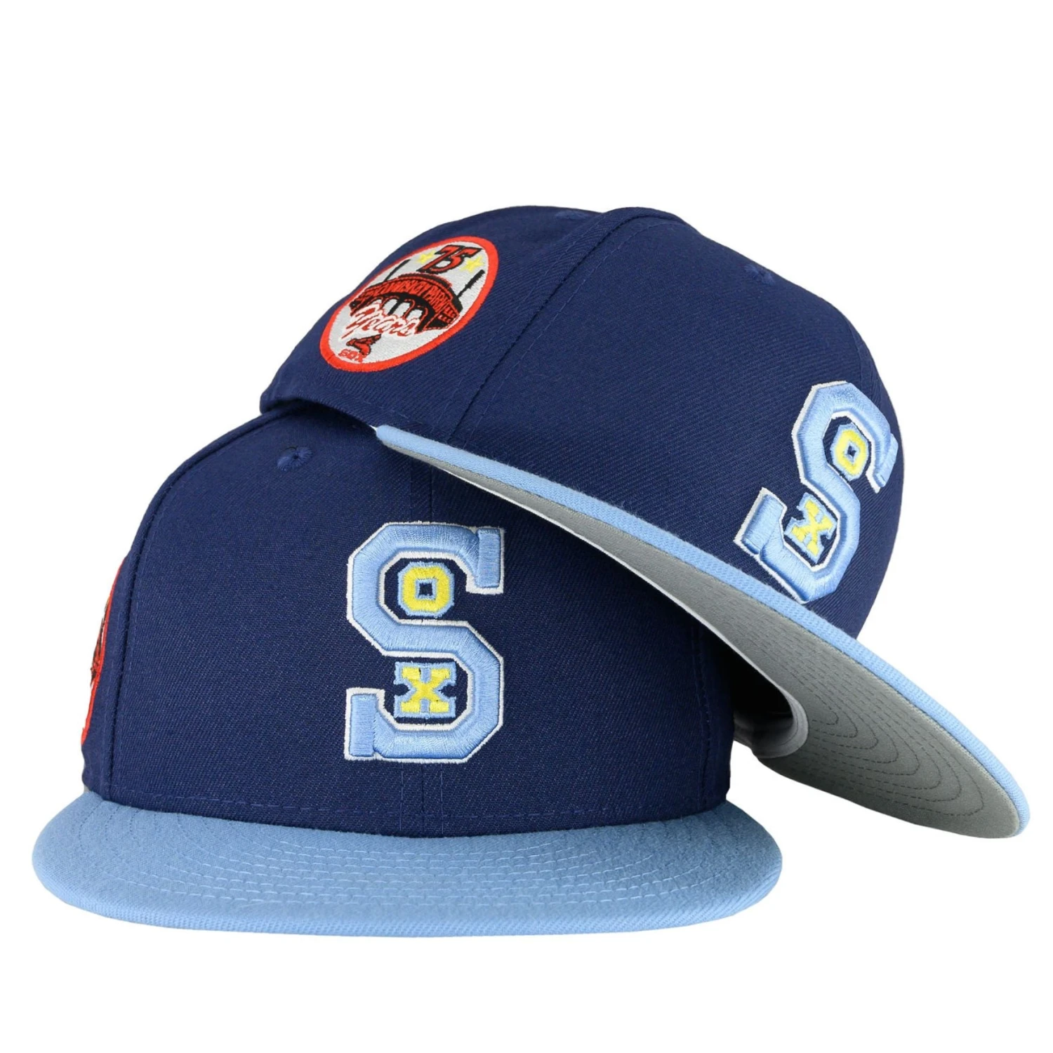 Chicago White Sox Light Navy Birdseye New Era 59FIFTY Fitted Hat 3 Chicago White Sox Light Navy Birdseye New Era 59FIFTY Fitted Hat