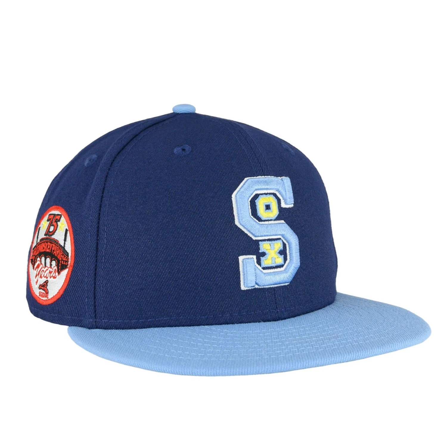 Chicago White Sox Light Navy Birdseye New Era 59FIFTY Fitted Hat 4 Chicago White Sox Light Navy Birdseye New Era 59FIFTY Fitted Hat - Image 2