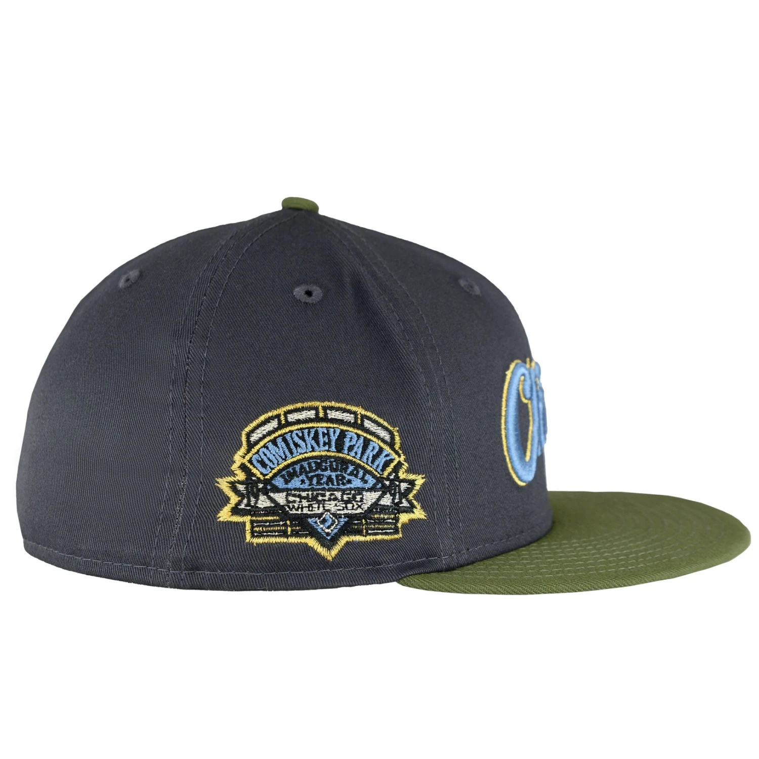 Chicago White Sox Graphite New Olive Birdseye Blue New Era 59FIFTY Fitted Hat 7 Chicago White Sox Graphite New Olive Birdseye Blue New Era 59FIFTY Fitted Hat - Image 5