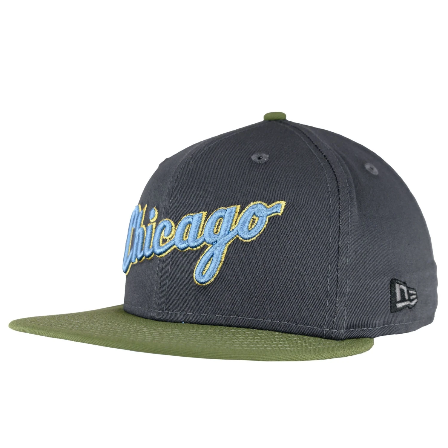Chicago White Sox Graphite New Olive Birdseye Blue New Era 59FIFTY Fitted Hat 6 Chicago White Sox Graphite New Olive Birdseye Blue New Era 59FIFTY Fitted Hat - Image 4
