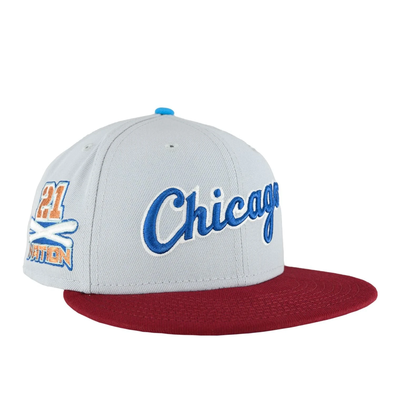 Chicago White Sox Dolphin Grey/Cardinal Red New Era 59FIFTY Fitted Hat 4 Chicago White Sox Dolphin Grey/Cardinal Red New Era 59FIFTY Fitted Hat - Image 2