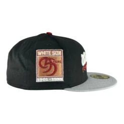 Chicago White Sox Black/Dolphin/Scarlet UV New Era 59FIFTY Fitted Hat -Hockey Store SXMHF170 2