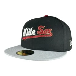 Chicago White Sox Black/Dolphin/Scarlet UV New Era 59FIFTY Fitted Hat -Hockey Store SXMHF170 5