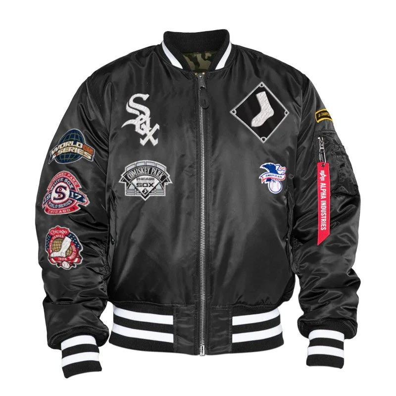Alpha Industries Chicago White Sox Alpha Bomber Jacket 3 Alpha Industries Chicago White Sox Alpha Bomber Jacket