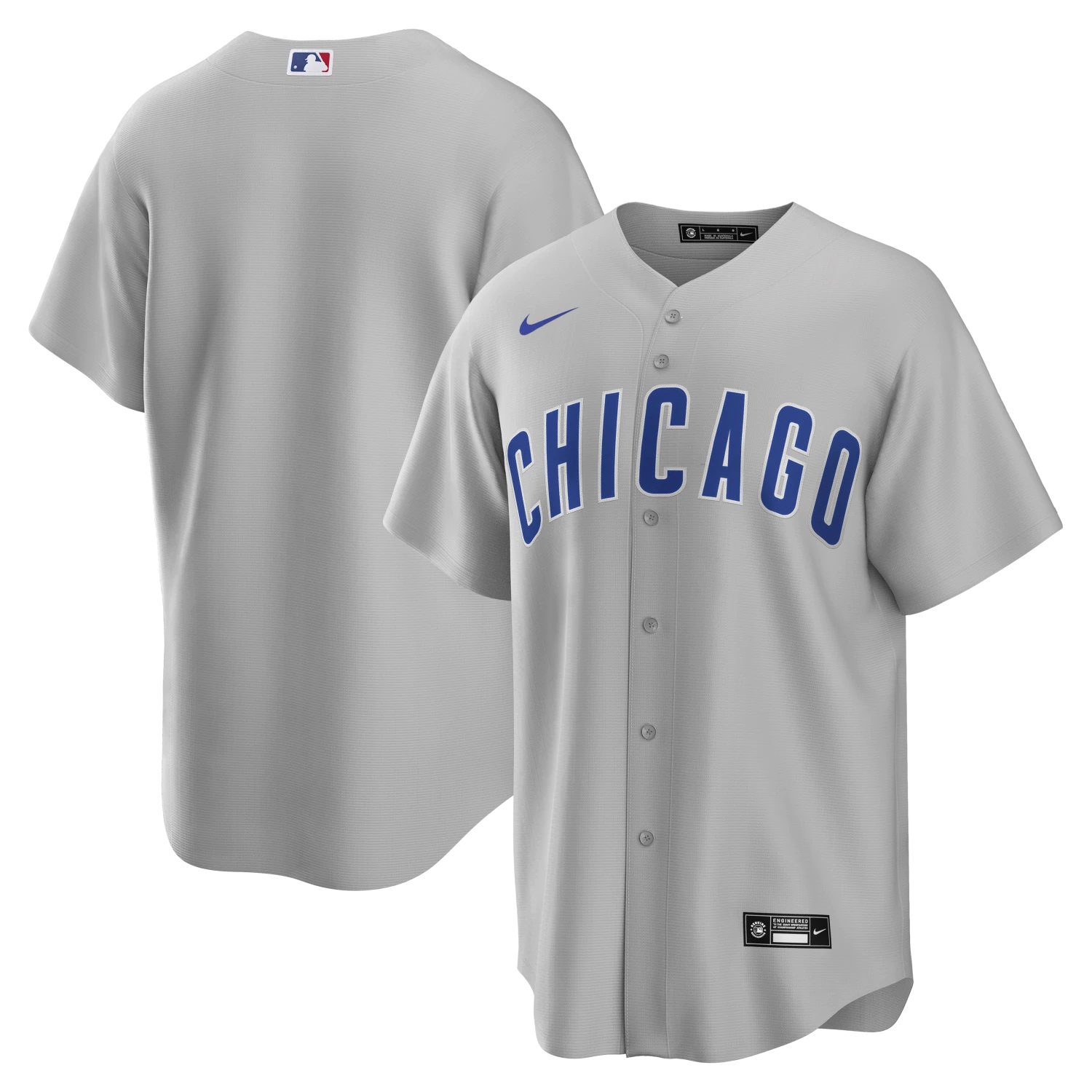 Chicago Cubs Nike Men's Gray Replica Road Jersey 3 Chicago Cubs Nike Men's Gray Replica Road Jersey