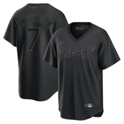 Tim Anderson Chicago White Sox Nike Pitch Black Jersey