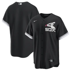 Chicago White Sox Nike Men's Black Alternate Batterman Logo Replica Jersey
