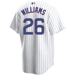 Nike Billy Williams Chicago Cubs Home Pinstripe Men's Replica Jersey -Hockey Store WILLIAMS 26 Home Back