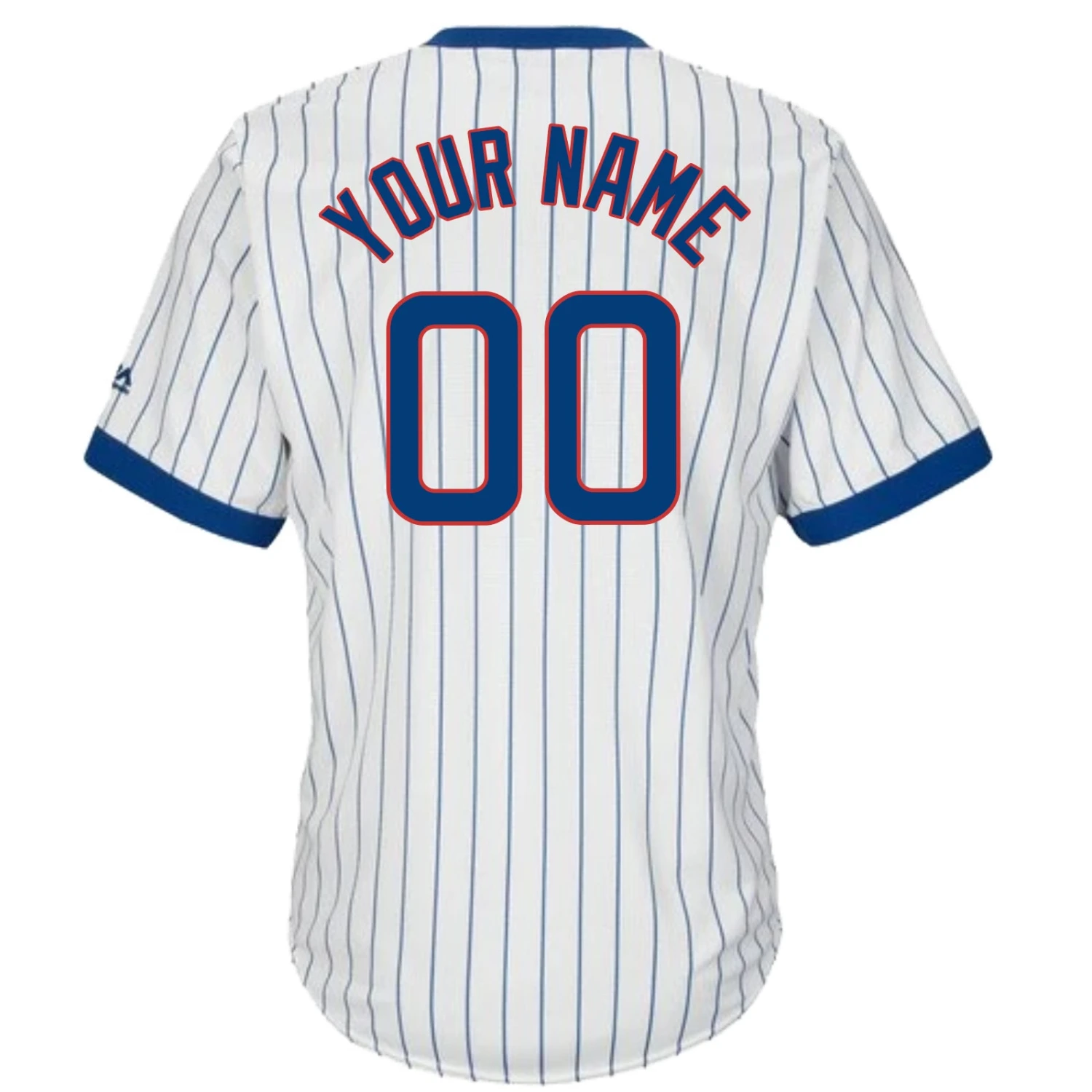 Fanatics Custom Chicago Cubs Cooperstown White Pinstripe V-Neck Home Men's Jersey 4 Fanatics Custom Chicago Cubs Cooperstown White Pinstripe V-Neck Home Men's Jersey - Image 2
