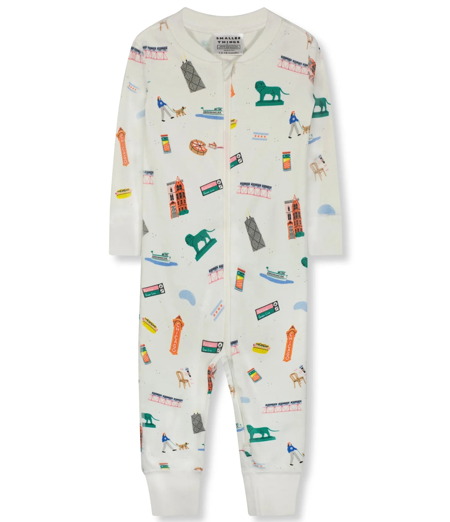 Chicago Goodnight Baby Sleeper Smaller Things Pajamas 4 Chicago Goodnight Baby Sleeper Smaller Things Pajamas - Image 2