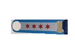 Chicago Flag 2 Sided Bottle Opener