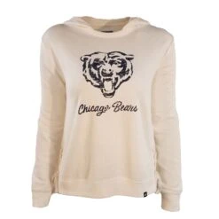 Chicago Bears Women's Sandstone Sideline Lace Pullover W/ Navy Bear Head